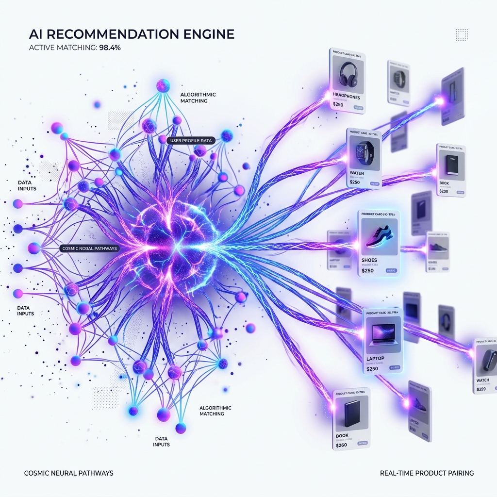 AI Recommendation Engine neural network visualization